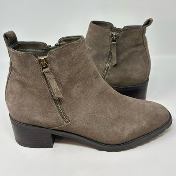 Blondo Women's Samara Dark Taupe Suede Ankle Boot Waterproof 8M - Picture 1 of 16